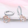 Style S925 Silver Earrings Love Heart Theme Series Women Hoop Earrings Holiday Wedding Fine Girls Jewelry Gifts