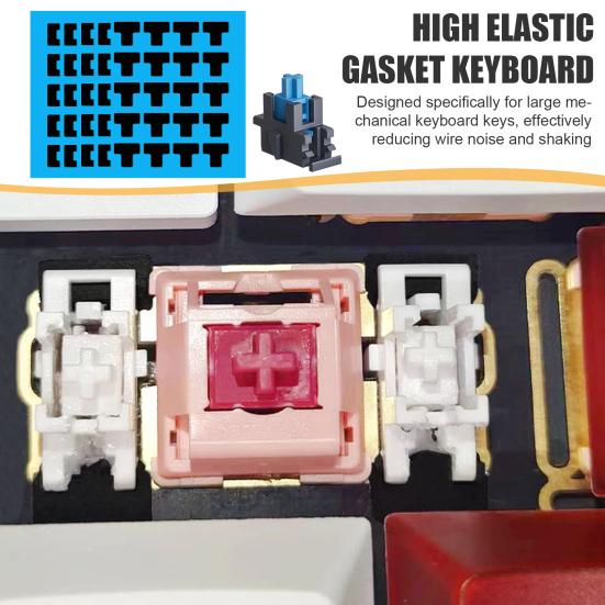 1 Set Steel Plate Satellite Shaft Stabilizer Pad Kit Mechanical Keyboard Switch Lower Pad Keycaps