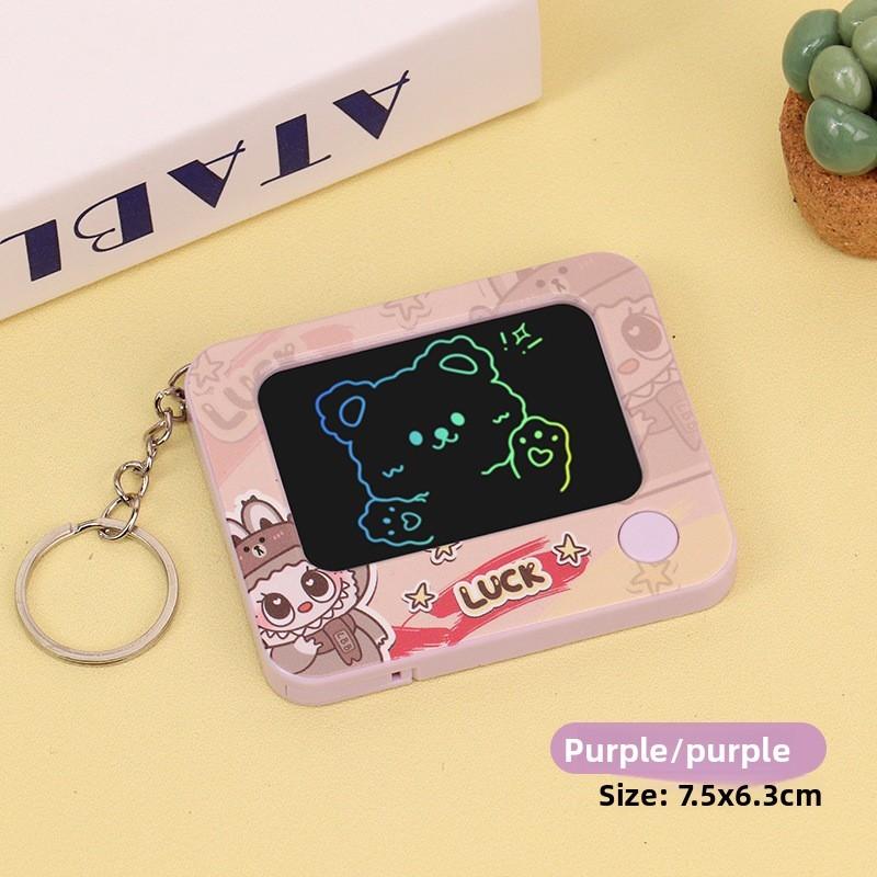 

Дитячий міні-дошка для малювання-замальовок Брелок зі стираною поверхнею та дизайном у стібках Для дитячого подарунка Purple