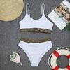 Women Swimwear Solid Color Sexy Fashion Bikini Textured Swimsuit Beach Bathing Suits Two-piece Bikinis Sets Bodysuit