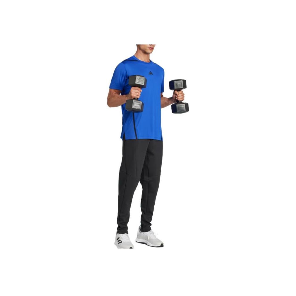 adidas D4T PS T-Shirt Bequem Vielseitig Schlichte Mode Einfarbig Kurzarm T-Shirt Herren Tops Blau JJ1354