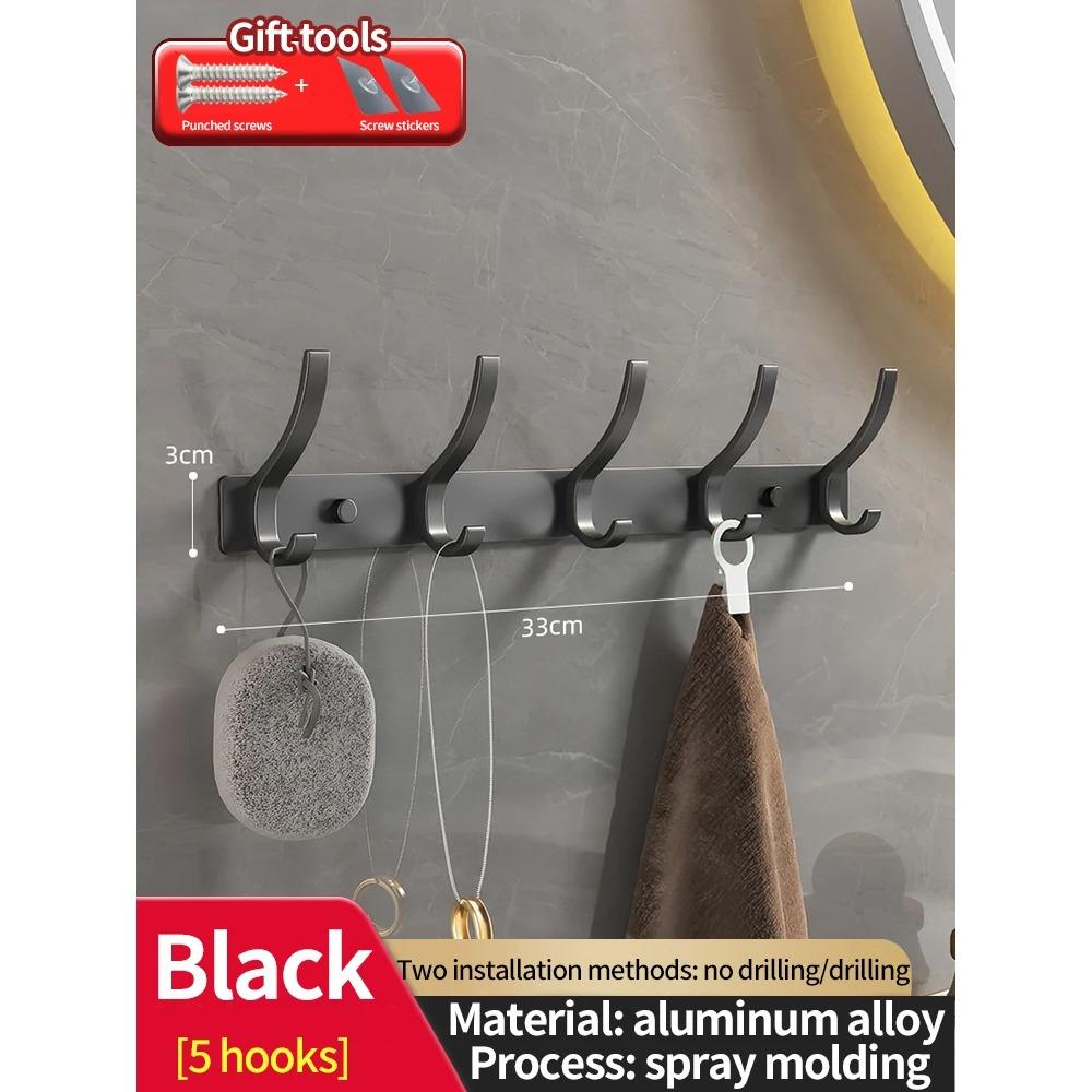 No Drill Door Behind Hook Storage Wall Hanging Clothes Hanger Coat Hook Punch-Free Hanger Bedroom Organizer Storage Kitchen