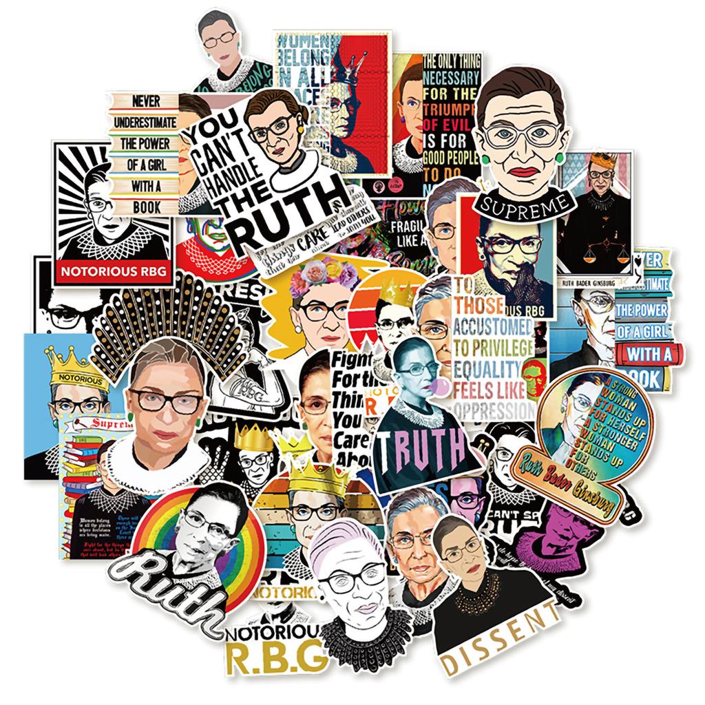 50 Ginsburg Graffiti Stickers Suitcase Refrigerator Mobile Phone Skateboard Stickers Waterproof Hand Account
