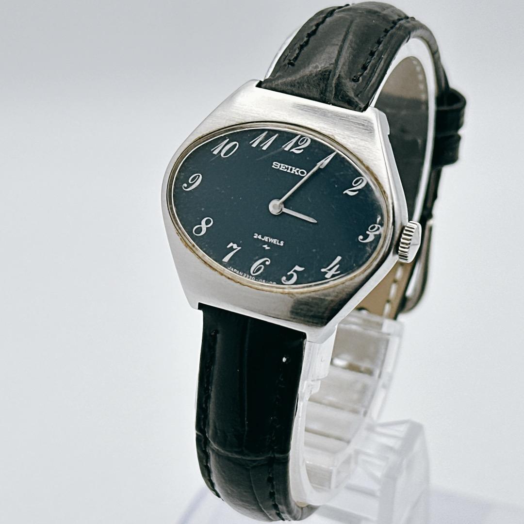 Used [Operation/Belt Replacement] SEIKO Oval Ladies Watch Manual Winding Oval