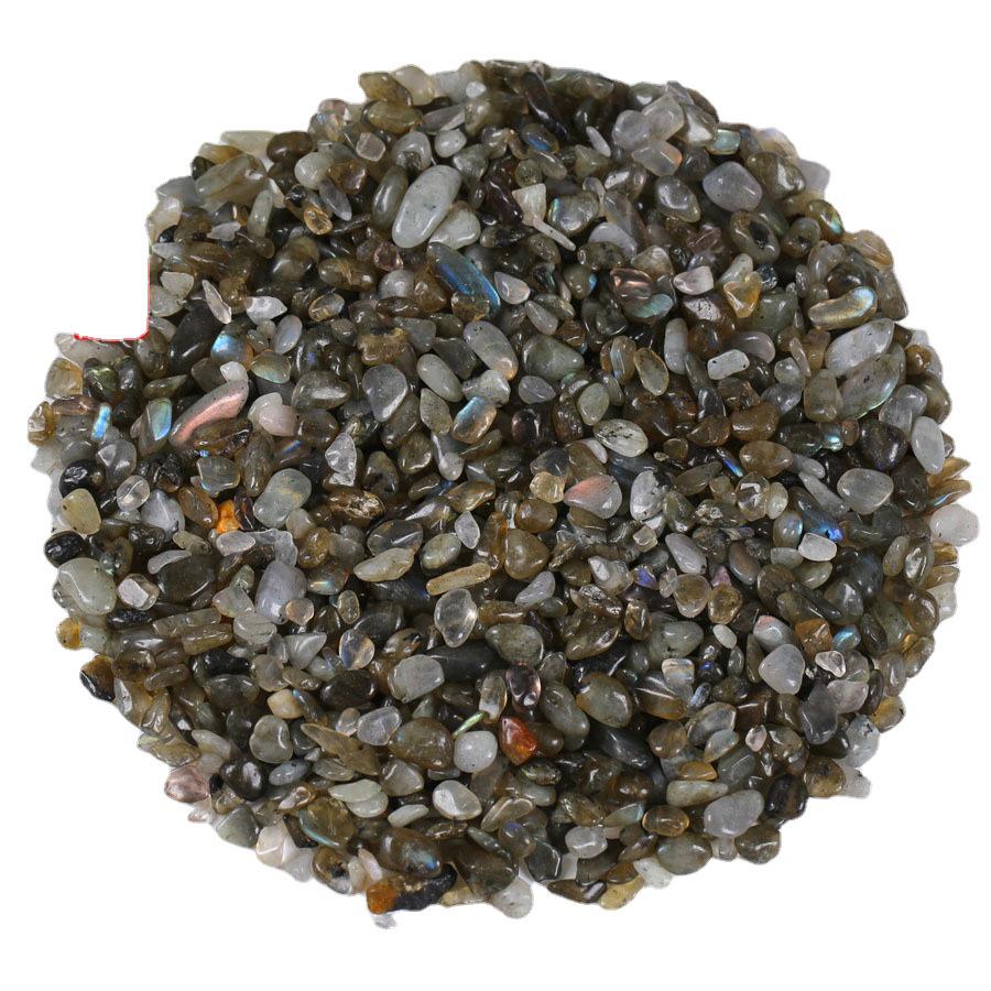 

Moonstone and Labradorite Crystal Chips for Fish Tank Decoration 5-7mm 500g серый