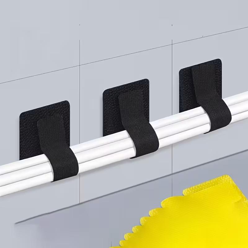 10pc Self-Adhesive Cable Clips Holders, Heavy-Duty Grey Cord Organizers with -Free Adhesive Strips