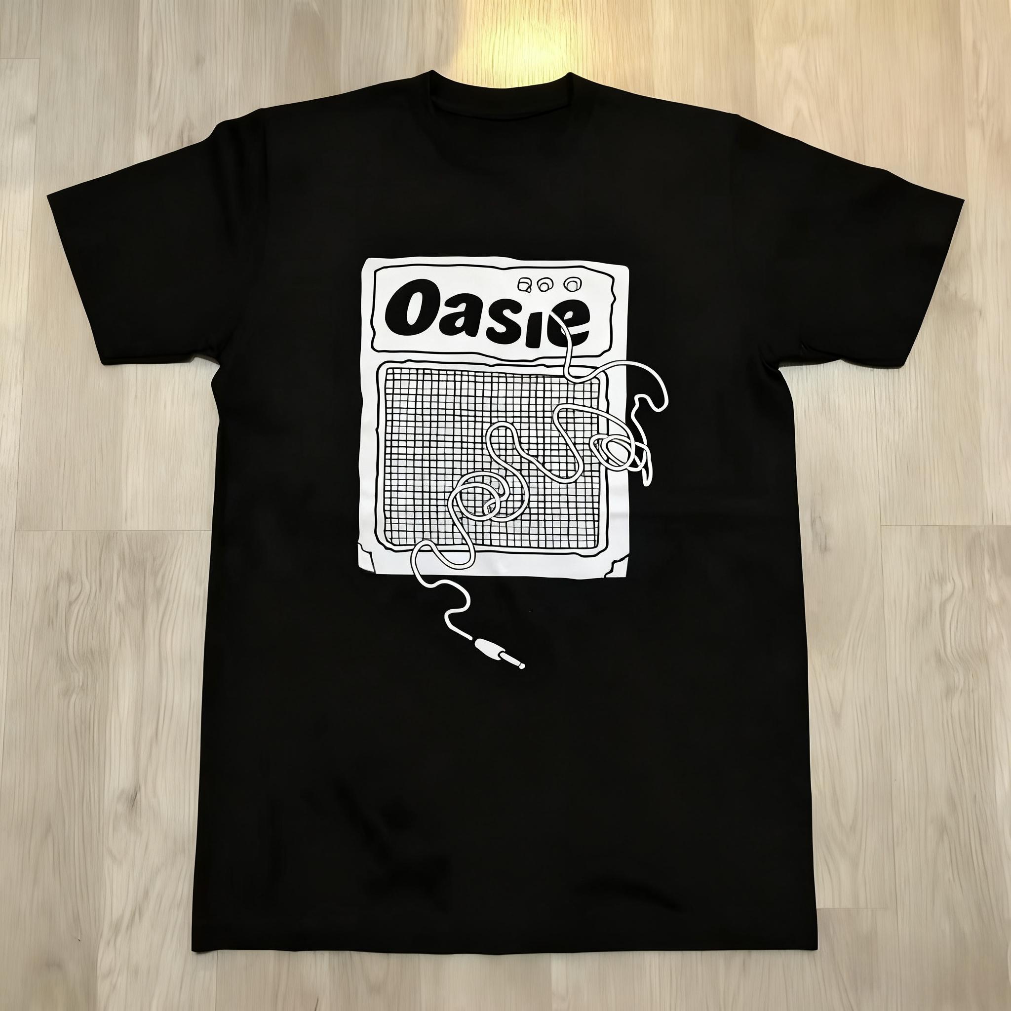 

2025 Новая летняя мужская женская футболка Oasie Рок-группа Уличная с принтом Хлопок Повседневная Модная футболка Осень и зима нижнее белье 4XL
