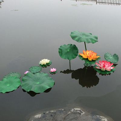 Yapay Yüzen Lotus Yaprakları Sahte Yeşil Bitki 10/15/18/28/40Cm Eva Yeşil Yuvarlak Lotus Yaprağı Bahçe Gölet Havuz Dekoru