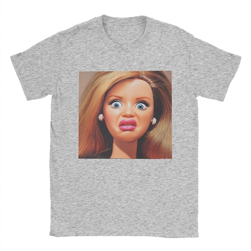 Funny Doll Print TShirts for Unisex  Casual Pure Cotton Tee Shirt Crew Neck Short Sleeve T Shirt Gift Idea Clothing