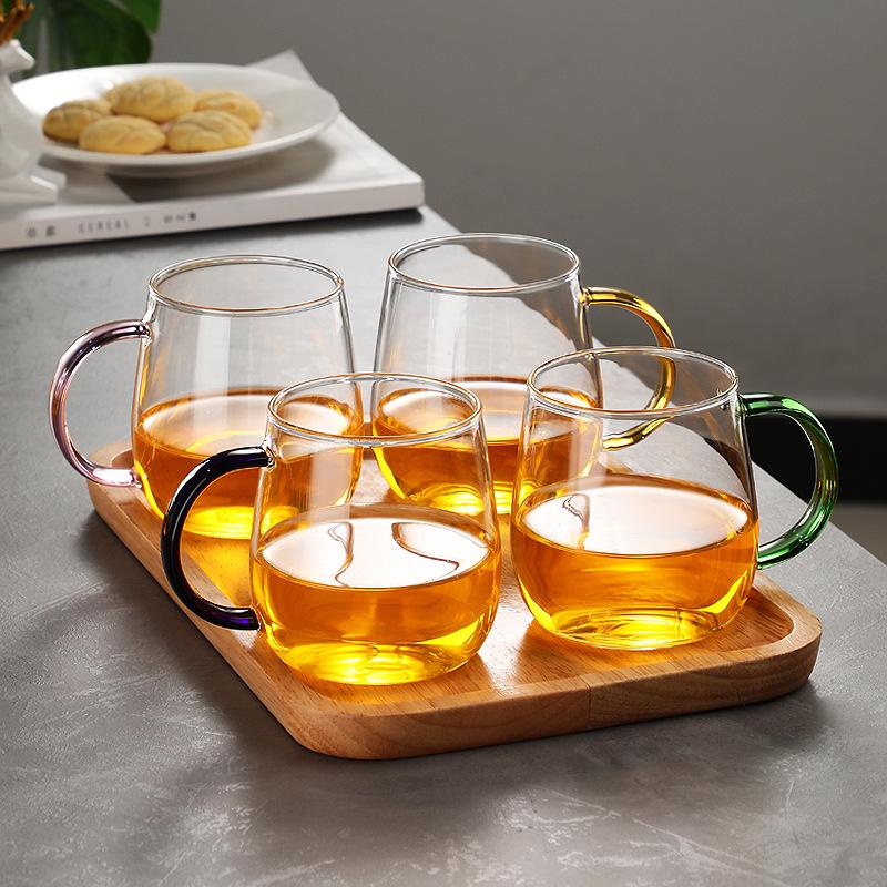 

Mushroom-shaped Heat-resistant Glass Cup for Coffee, Milk, or Tea 400ml Small Mushroom Single Cup