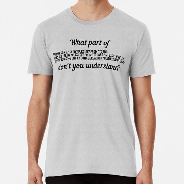 

Knitting Jargon S to 5XL Made in the AU/USA T-Shirt S