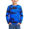 Boys and Girls Camouflage Print Neck Pullover Shirt for Casual and Athletic Wear