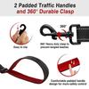 Heavy Duty Double Handle Dog Leash with Reflective Strips Double Strap for Dogs Leash for Pet Long Dog Leash GXQ16