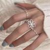 Stylish Korean Design Adjustable Ring For Women With Delicate Hollow Flower Pattern