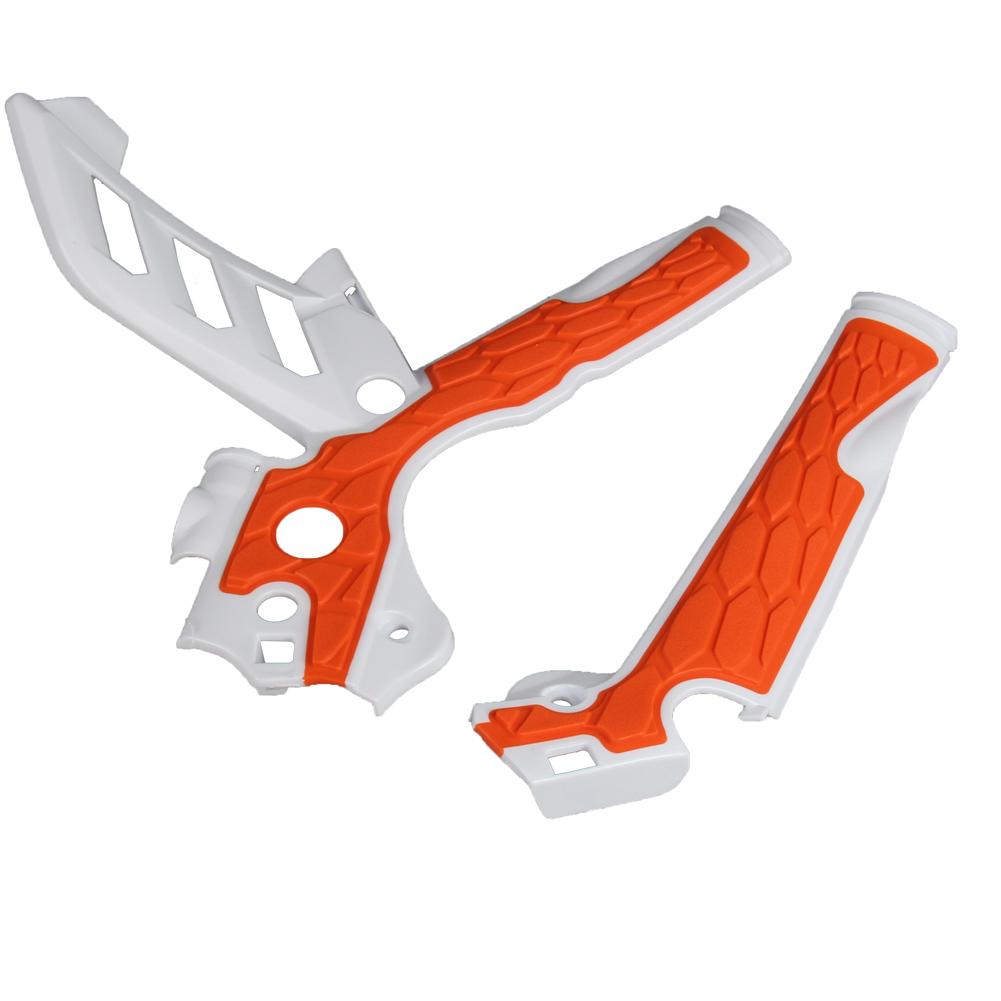 

Motorcycle Frame Protection Set For KTM 125-500 SX125/150 SX-F XC-F 2011-15 XC-W XCF-W EXC EXC-F Six Days 2012-16 Orange White