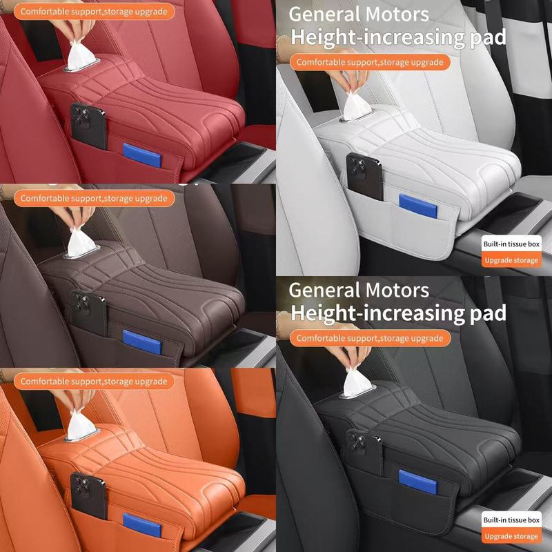 For JETOUR T2 Shanhai T2 2024 2025 Car Tissue Box Height Increase Armrest Pad Leather Protective Cover Storage Bag Accessories