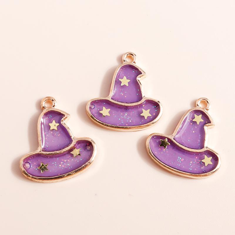 10pcs Mix Cute Enamel Halloween Charms Pumpkin Ghost Bat Charms Pendants for Jewelry Making DIY Earrings Necklace Accessories