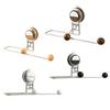 Kitchen Paper Towel Storage Rack with Suction Cup And Automatic Spring Push Rod Paper Roll Holder for