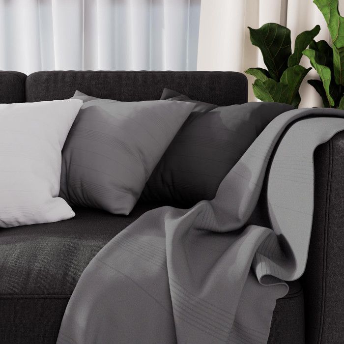 Plaid 140X200 cm ADELE gris, par Soleil d'ocre