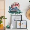 Howling Wolf at Moon Mountain Forest Wall Sticker Self-Adhesive Removable Bedroom Living Room Hallway Dorm Nature Landscape Home Decor Art