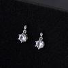 Twin Flower Earrings for Women Short Earrings Zircon Earrings Jewelry Anti-allergic