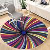 1pc Spiral Kaleidoscope Pattern Office Round Rug, Carpet for Office, Gaming, Lightweight Round Floor Mat yy260208010