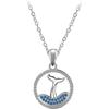 Mermaid Tail Necklace For Teenage Girls, 925 Sterling Silver Necklace With White Blue Cubic Zirconia Pendant For Mermaid Gift Girls