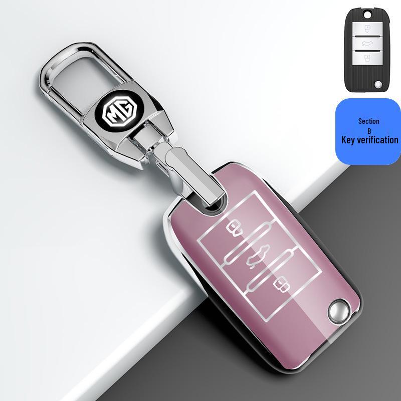 Compatible Key Case for MG 3/5/6, ZS, New Energy, HS, Rui Xing, and MG6 Pro - Third Generation Car Buckle Package