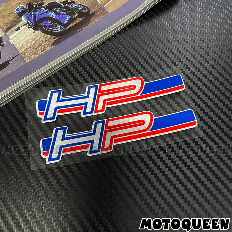 

For BMW HP HP2 HP4 R1250 GS 2X Motorcycle Fairing Helmet Body Tank Pad Side Emblem Logo Decoration Reflective Decals Stickers length 10CM