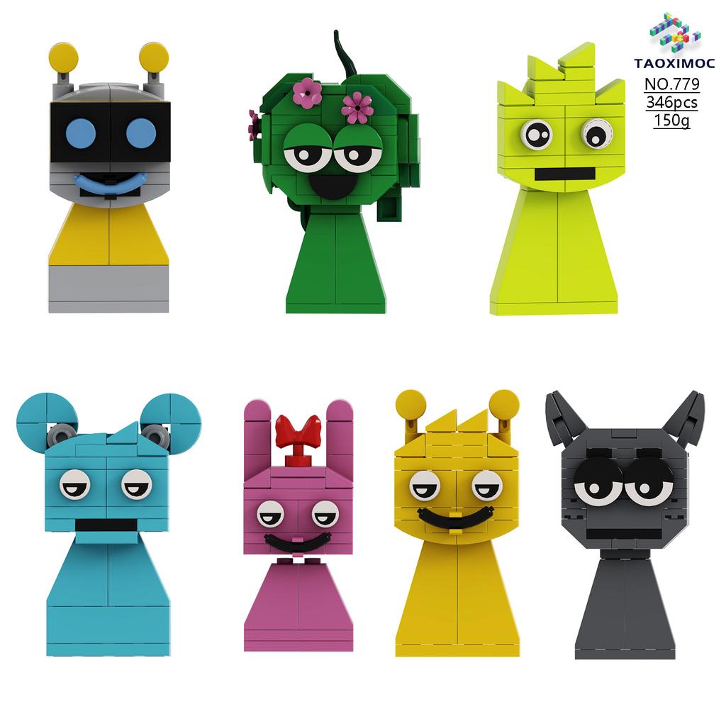 Rhythm Box game peripheral building blocks, Jellyfish Sister, Mr. Phone model dolls