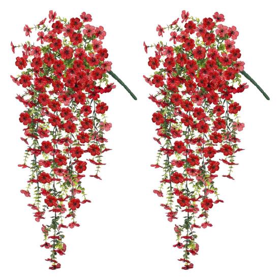 Sztuczny Fioletowy Kwiat Wina Fioletowa Wisząca Roślina do Wiosny Lata Wewnątrz Na Zewnątrz Ściana Dom Ogród Patio Dekoracja na Przyjęcie Weselne