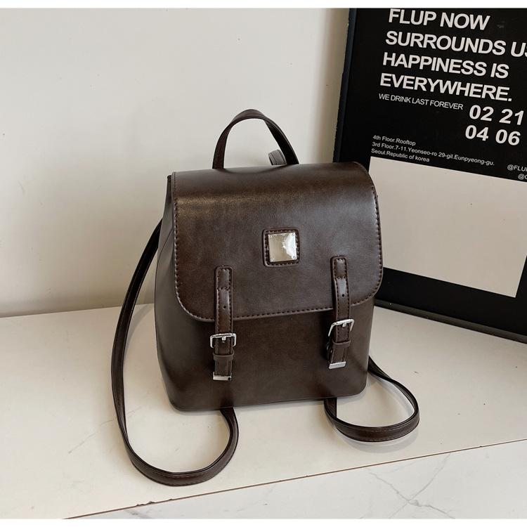 Retro niche design backpack women s 2025 new college style fashion travel backpack casual large-capacity schoolbag темно-коричневого