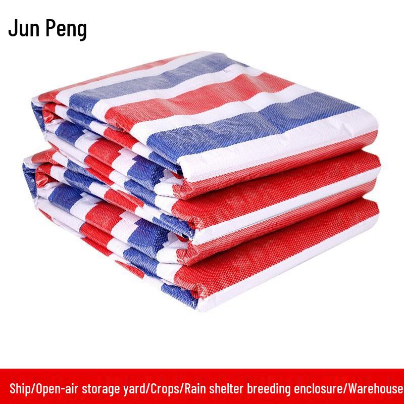 Junpeng Outdoor Plastic Striped Rain Tarp