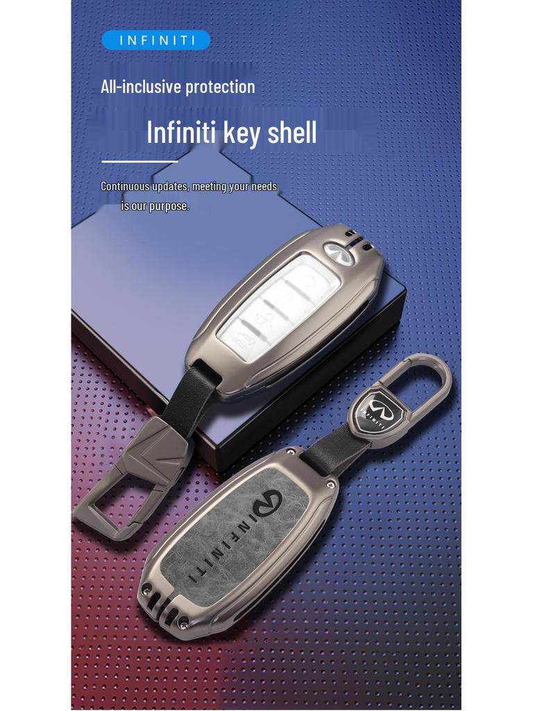 Premium Infiniti QX50/Q50L/QX60 Women's Key Case with Decorative Buckle for 2022 Model