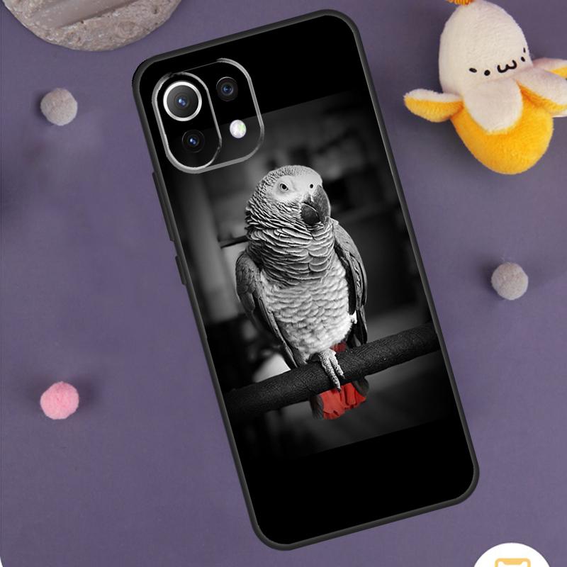 African Grey Parrot Case For Xiaomi 15 14 Ultra 13T 14T 15T 17 Pro Max POCO F8 Ultra X5 X6 X7 F5 F6 F7 Pro Cover