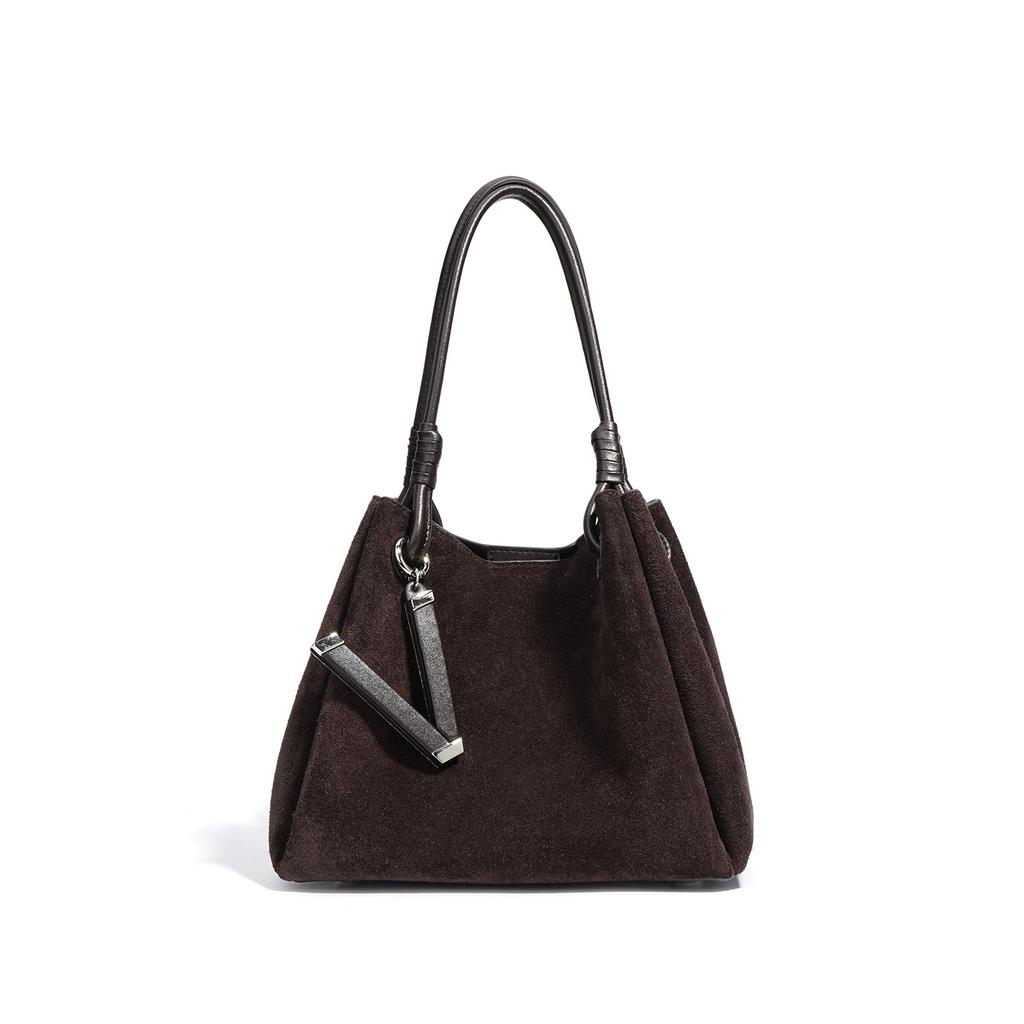 Neue High-End Ein-Schulter Trend Modisch und Vielseitig Einfache Damen Tasche Messenger Bag Handtasche Samt Rindsleder