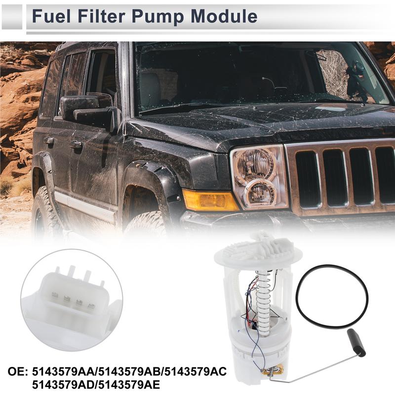 X Autohaux Auto Car Fuel Pump Assembly for Jeep Commander 2007-2010 V8 4.7L with 21.1 Gallon Fuel Tank No.5143579AA