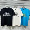Unisex Loose Fit Cotton T-Shirt With Geometric Letter Print Casual Top Teens Adults