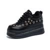 2025 Women's Genuine Leather Rhinestone Espadrilles: Versatile, Casual Spring/Autumn Sneakers