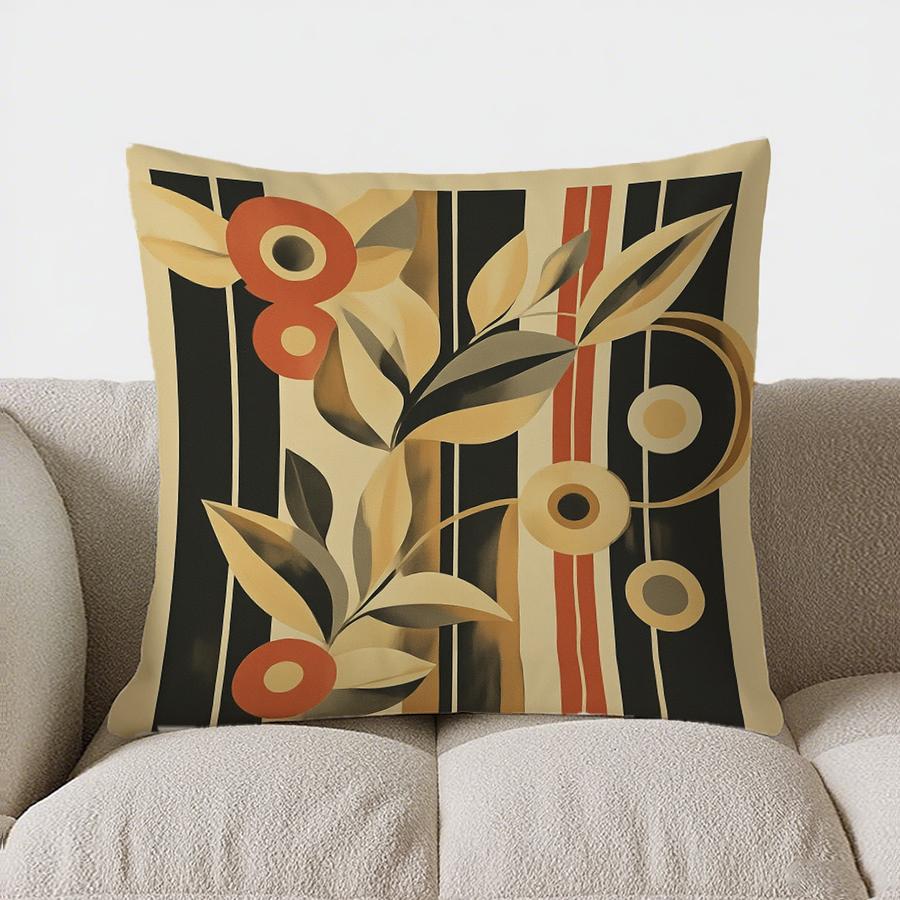 Домашний Декор Современный Цветочный Геометрический Узор Наволочка Узор Наволочка Для Подушки Подходящая Для Дивана Спальни Автомобиля Наволочка 40x40cm