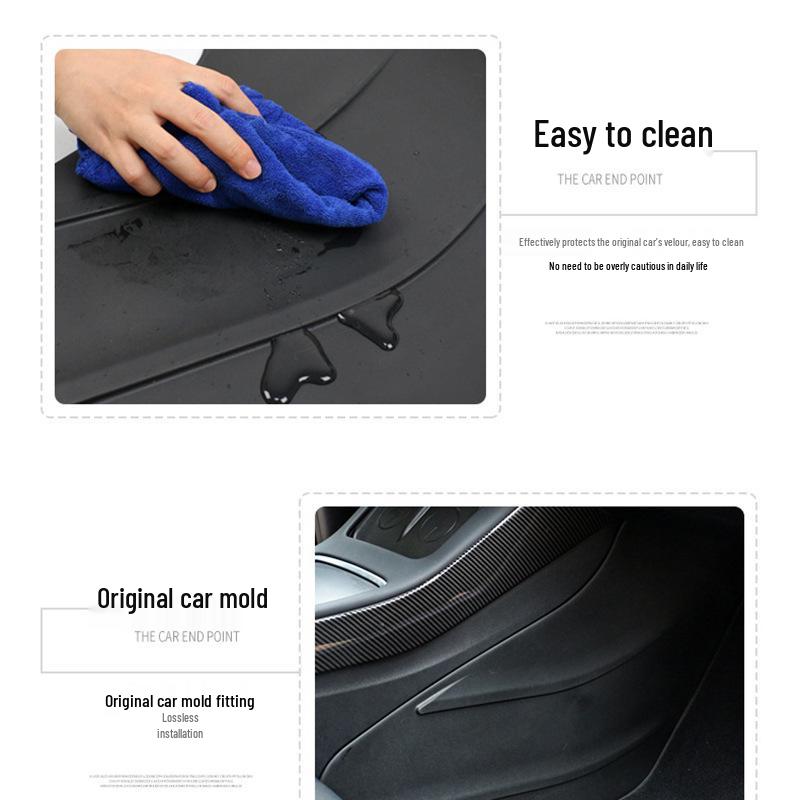 2024 Model Y Center Console Side Panel Anti-Kick Cover - Interior Protective Plate for Car Modification