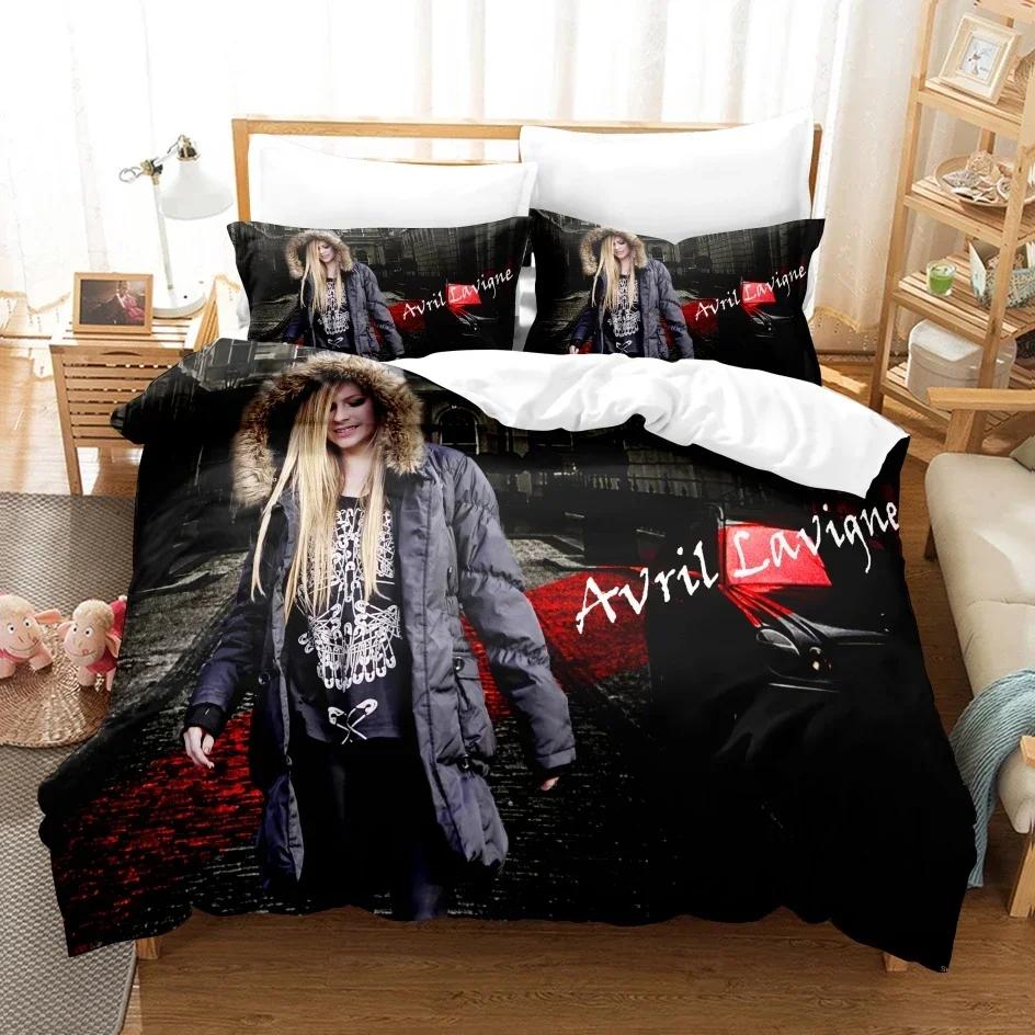 Luxury New 3D Print Avril Lavigne Bedding Set Single Twin Double Queen King Cal King Size Bed Linen Set