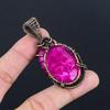 Ruby Pendant Gemstone Jewelry, 999 Copper Wire Wrapped Handmade Pendant, Latest Design Jewelry