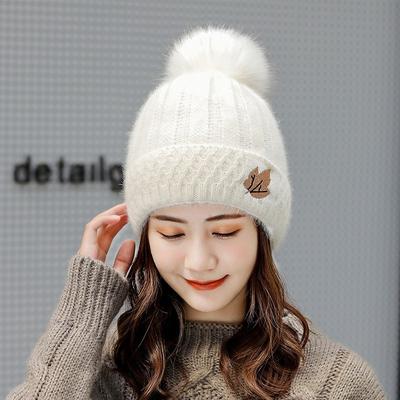 Zimná Hrubá Teplá Flísová Podšívka Pletená Čiapka Pre Ženy Dámska Mäkká Veľká Brmbolcová Jednofarebná Čiapka Beanie Skullies Vonkajšia Lyžiarska Skate Kukla