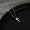 1pc Elegant Cross Pendant Necklace, Simple Unique Design, Versatile for Daily Vacation Wear, Lady's Vacation Date  All Season Jewelry Gift