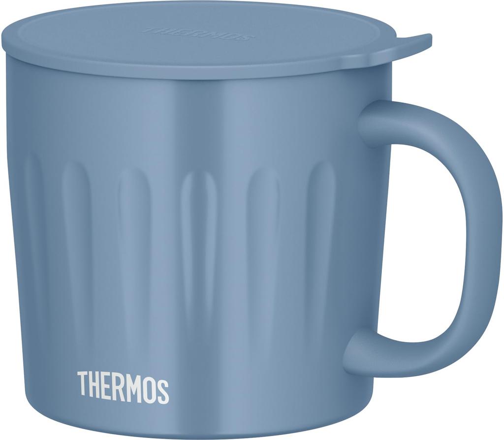 Thermos Vacuum Insulated Sax Large Dishwasher SAX Mug, 450ml, Blue, Embossed, Capacity, Safe, JTA-450
