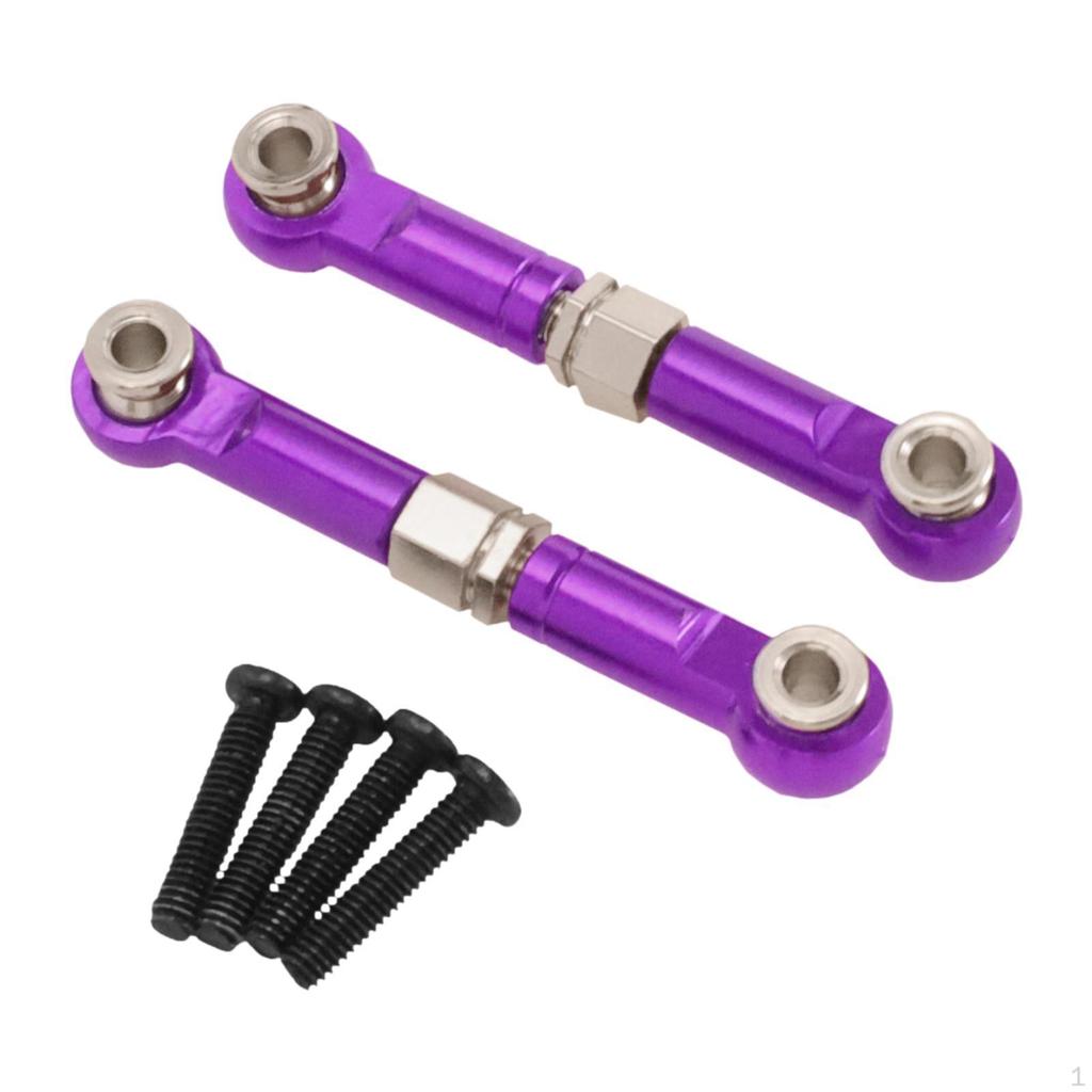 2 Pieces 1:14 RC Car Steering Linkage Pull Rod Linkages Arm Tie Spare for 14211 Trucks Model DIY