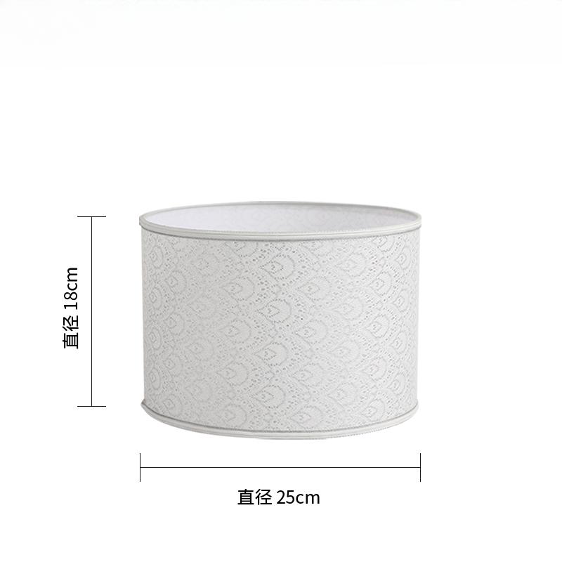 E27 Linen Fabric Metal Desk Lamp Cloth Lampshade 14/22/25cm Height Nordic Cloth Metal Lamp Shade Home Decoration