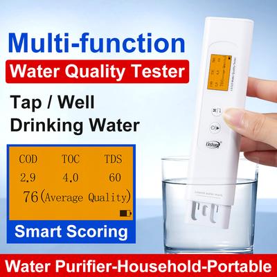 Wasserqualitätsprüfer Bester TDS-Messgerät Digitaler Wassertester 6 in 1 COD TOC TDS-Messgerät für Trinkleitungswasser Hohe Präzision LS310