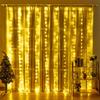 Curtain Garland On The Window USB Power Fairy Lights Festoon with Remote New Year Garland Led Lights Christmas Decoration